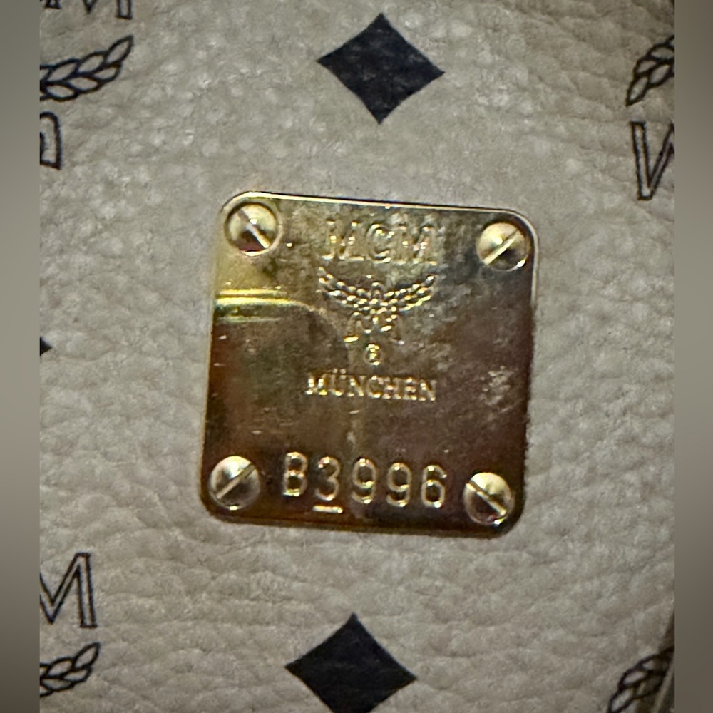 MCM Tan Monogram Shoulder Bag - Picture 2 of 12